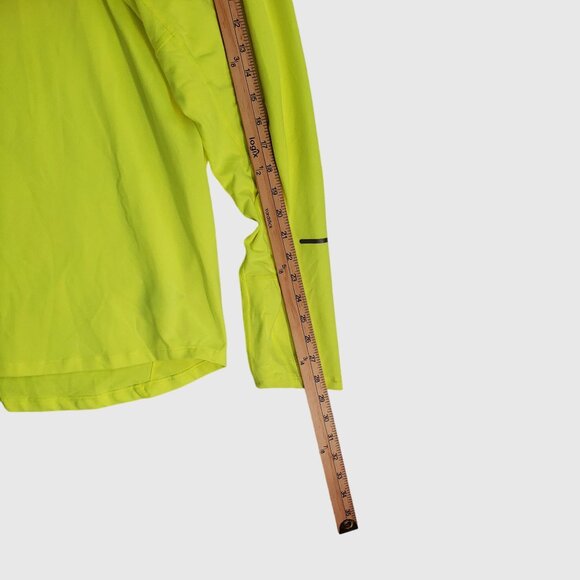 Nike Dri-Fit Mens Running Pullover Shirt XL Neon Yellow Long Sleeve - Picture 9 of 12